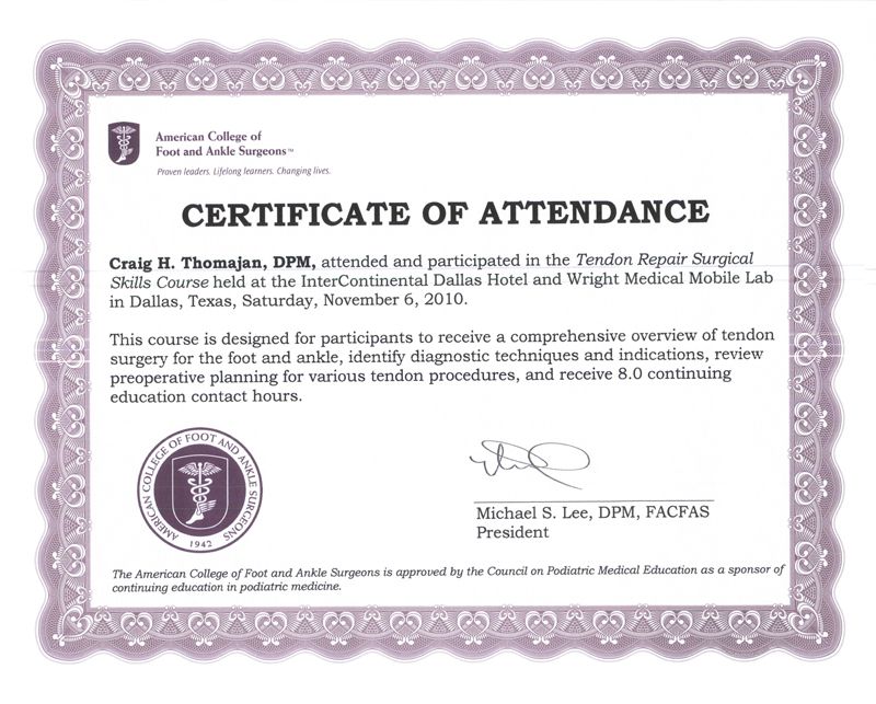 Tendon Repair Surgical Skills Course