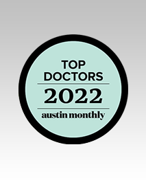 Logo Recognizing Austin Foot and Ankle Specialists's affiliation with Austin Monthly Top Doctors 2022